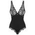 Obsessive Luvae - body - transparant borstgedeelte - zwart - L/XL