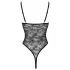 Cottelli - transparant open kanten body - zwart - XL
