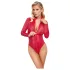 Cottelli - body lingerie - slangenprint - rood - M
