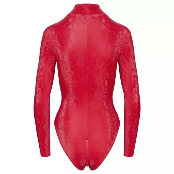 Cottelli - body lingerie - slangenprint - rood - M
