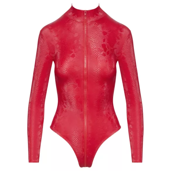 Cottelli - body lingerie - slangenprint - rood - L
