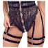 Cottelli - open bodysuit met bandjes - zwart