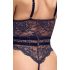 Cottelli - Opengewerkt, stijlvol body (zwart) - M