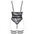 Cottelli - Opengewerkt, stijlvol body (zwart) - M