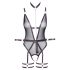 Cottelli Bondage - Open body met armboeien (zwart) - L