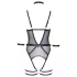 Cottelli Bondage - open body en armbanden (donkerpaars) - XL