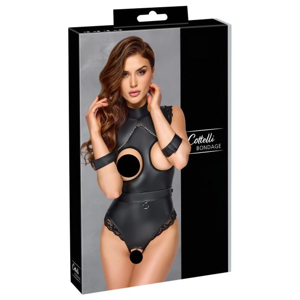 Cottelli Bondage - open cup body - zwart - L