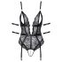 Cottelli Bondage - open zwart kanten body - L