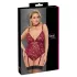 Cottelli Curves - lingerie body met ketting - kant - rood