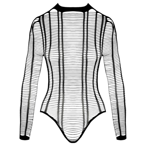 Cottelli - open body met strepen - zwart - maat S-L