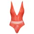 Cottelli - kanten body met gekruiste bandjes (rood)
