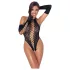 Cottelli - zwarte body met handschoenen (S-L)