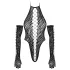 Cottelli - zwarte body met handschoenen (S-L)