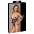 Cottelli Bondage - verleidelijke open body met ketting (zwart) - L