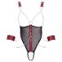 Cottelli Bondage - verleidelijke open body met ketting (zwart) - L