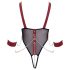 Cottelli Bondage - verleidelijke open body met ketting (zwart) - L
