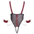 Cottelli Bondage - open body met bandjes en ketting - zwart - L