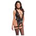 Noir Libido - Lichaam met Kousenband (zwart) - M