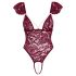 Cottelli - kanten body met parels (rood)