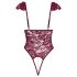 Cottelli - kanten body met parels (rood)
