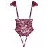 Cottelli - kanten body met kralen (rood) - L