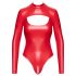 Noir - body - glanzend effect - rood - M