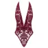 Noir Kink Royal - damesbody - transparant - rood