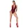 Noir Kink Royal - damesbody - transparant - rood - M