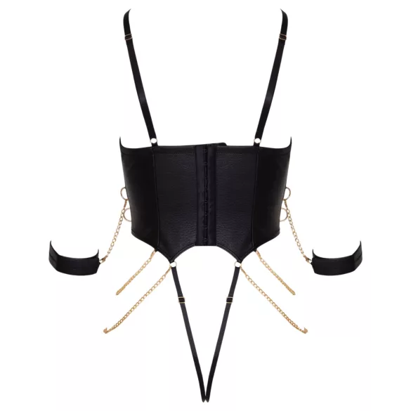 Cottelli - bondagebody met kettingen (zwart) - M