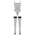 Cottelli Fantasy - zwarte netstof body en kousenset (S‑L)