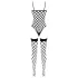 Cottelli Fantasy - zwarte netstof body en kousenset (S‑L)