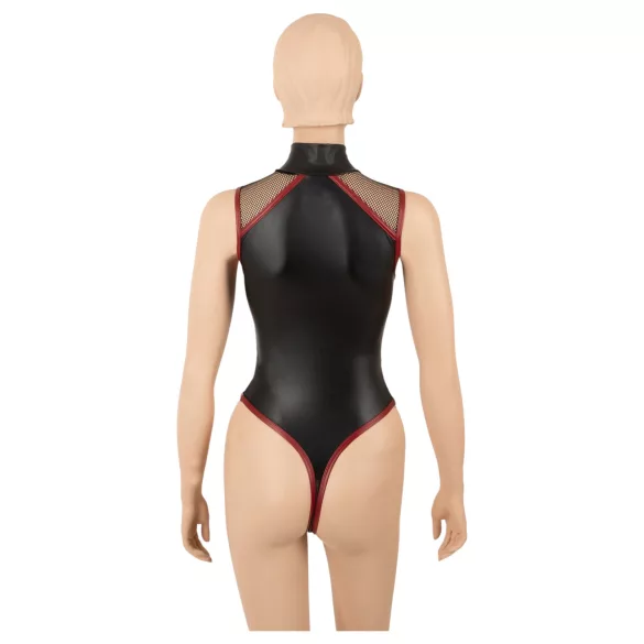 Cottelli - netbody met rits (zwart)
