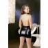 Cottelli - Jurk met halsband - sexy look - zwart - XL