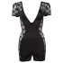 Cottelli - Lingeriejurk met strik en kant - zwart