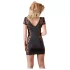Cottelli - Lingeriejurk met strik en kant - zwart - XL