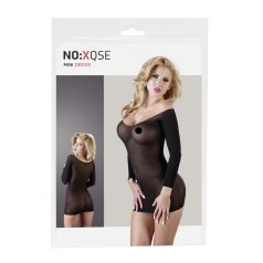 NO:XQSE - Lange mouwen, doorschijnende catsuit - zwart (S-L)