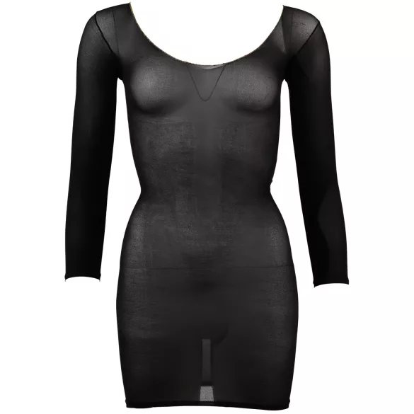 NO:XQSE - lange mouwen, doorzichtige, zwarte catsuit (S-L)
