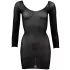 NO:XQSE - lange mouwen, doorzichtige, zwarte catsuit (S-L)