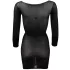 NO:XQSE - lange mouwen, doorzichtige, zwarte catsuit (S-L)