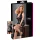 Cottelli Plus Size - glanzende jurk met kant - zwart