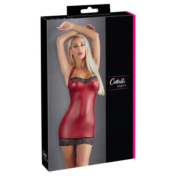 Cottelli - glanzend minijurkje (rood) - L