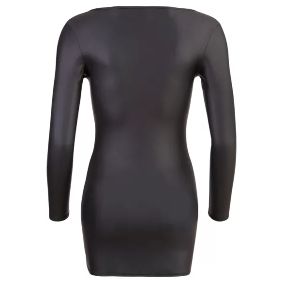 Cottelli - jurkje voor feest - strass steentjes rits - zwart - XL