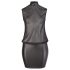 Cottelli Plus - Glanzende chiffon jurk (zwart) - 2XL