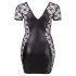 Cottelli Plus Size - babydoll met strik en kant - zwart - 2XL