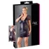 Cottelli Plus Size - babydoll met strik en kant - zwart - 3XL