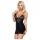 Obsessive - jurkje met bandjes en strass - inclusief string - zwart - L/XL