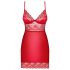 Obsessive Lovica - kanten nachtjurk en string (rood) - 2XL