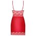 Obsessive Lovica - kanten nachtjurk en string (rood) - 2XL