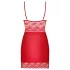 Obsessive Lovica - babydoll met kant en string - rood - L/XL