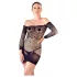 Mandy Mystery - netjurk met kraag en string zwart (S-L)